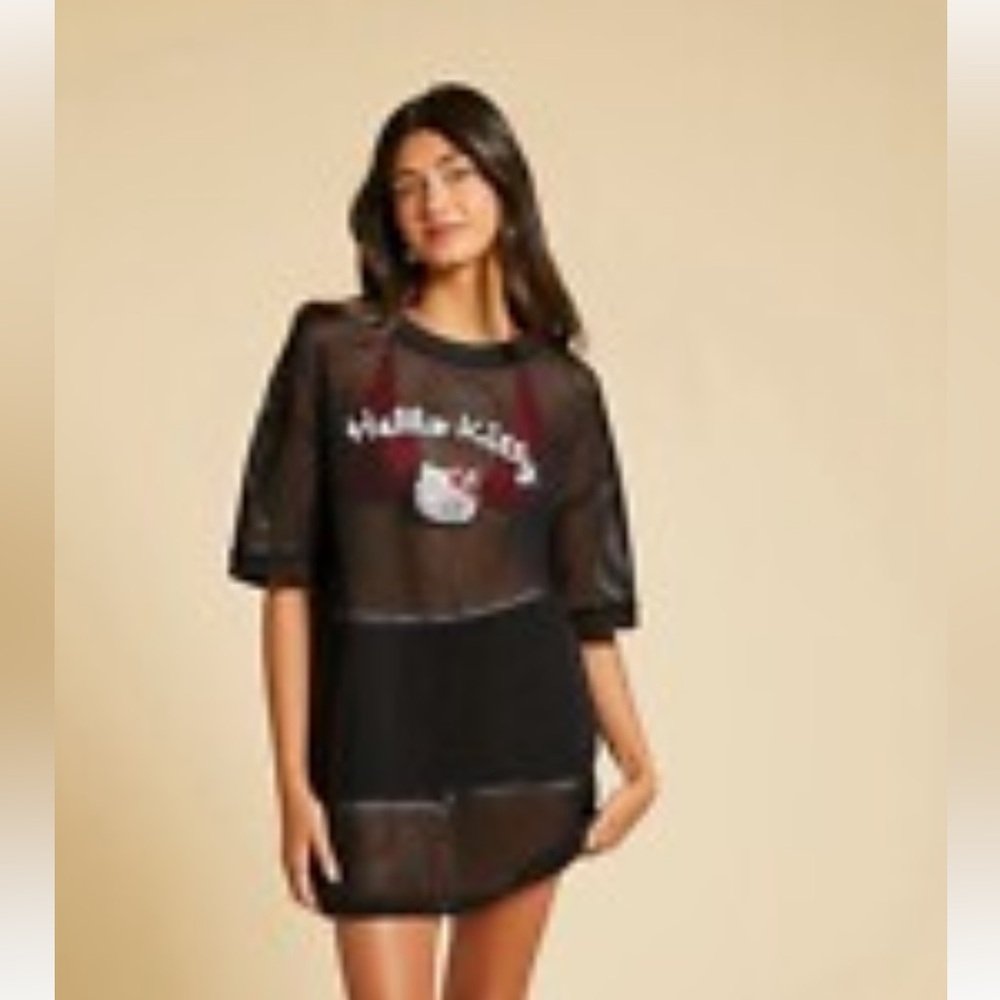 Forever 21 Hello Kitty Mesh Top Size Large